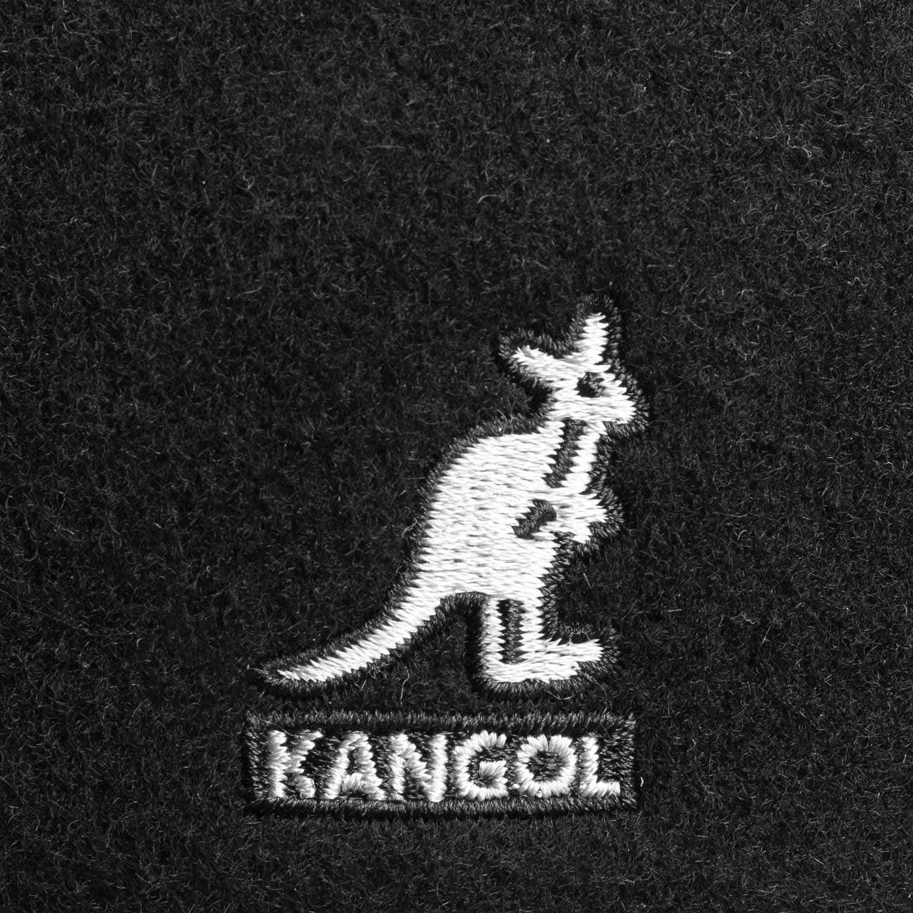 Kangol 504 Wolle Flatcap Schiebermütze - Black - Schwarz