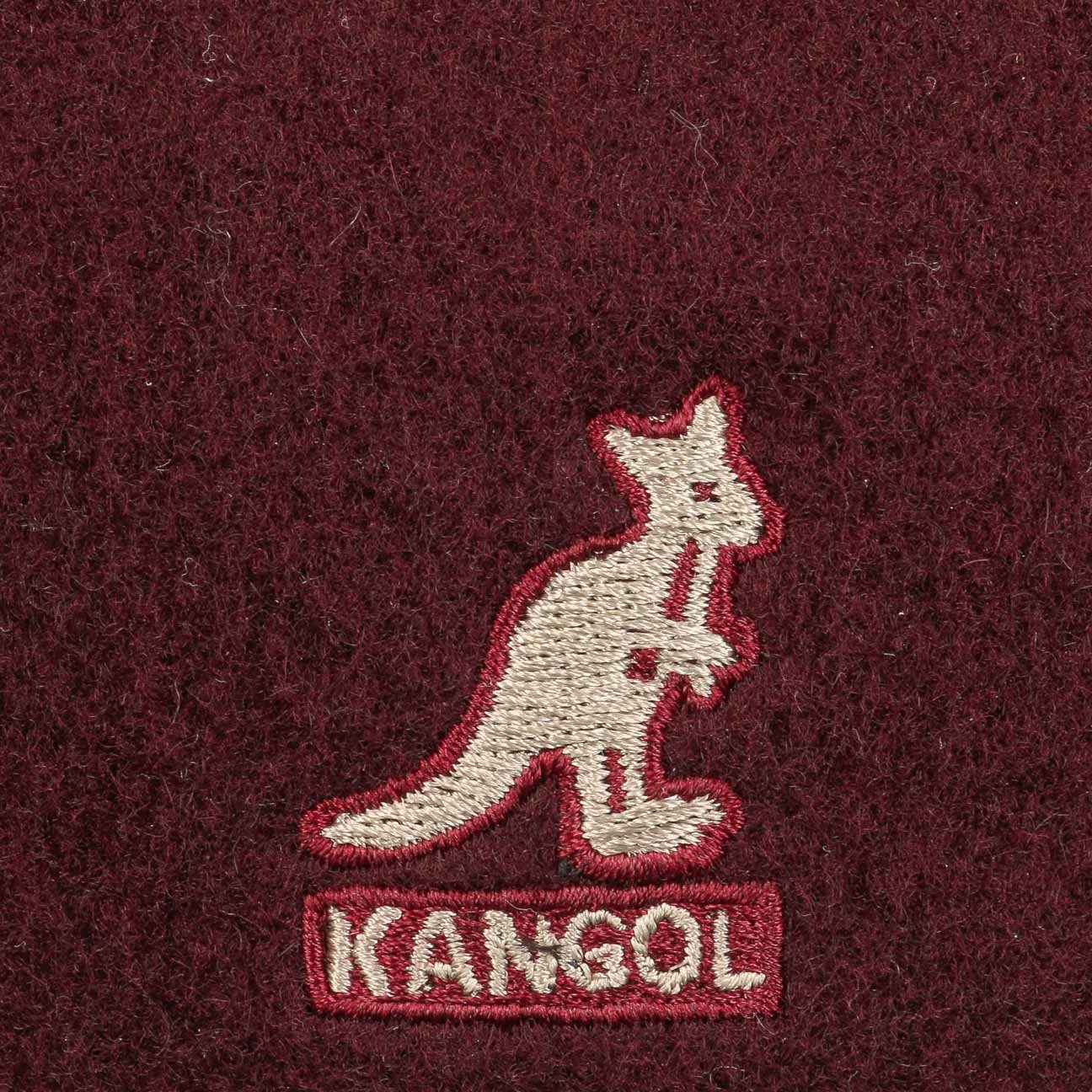 Kangol 504 Wolle Flatcap Schiebermütze - Vino - Weinrot