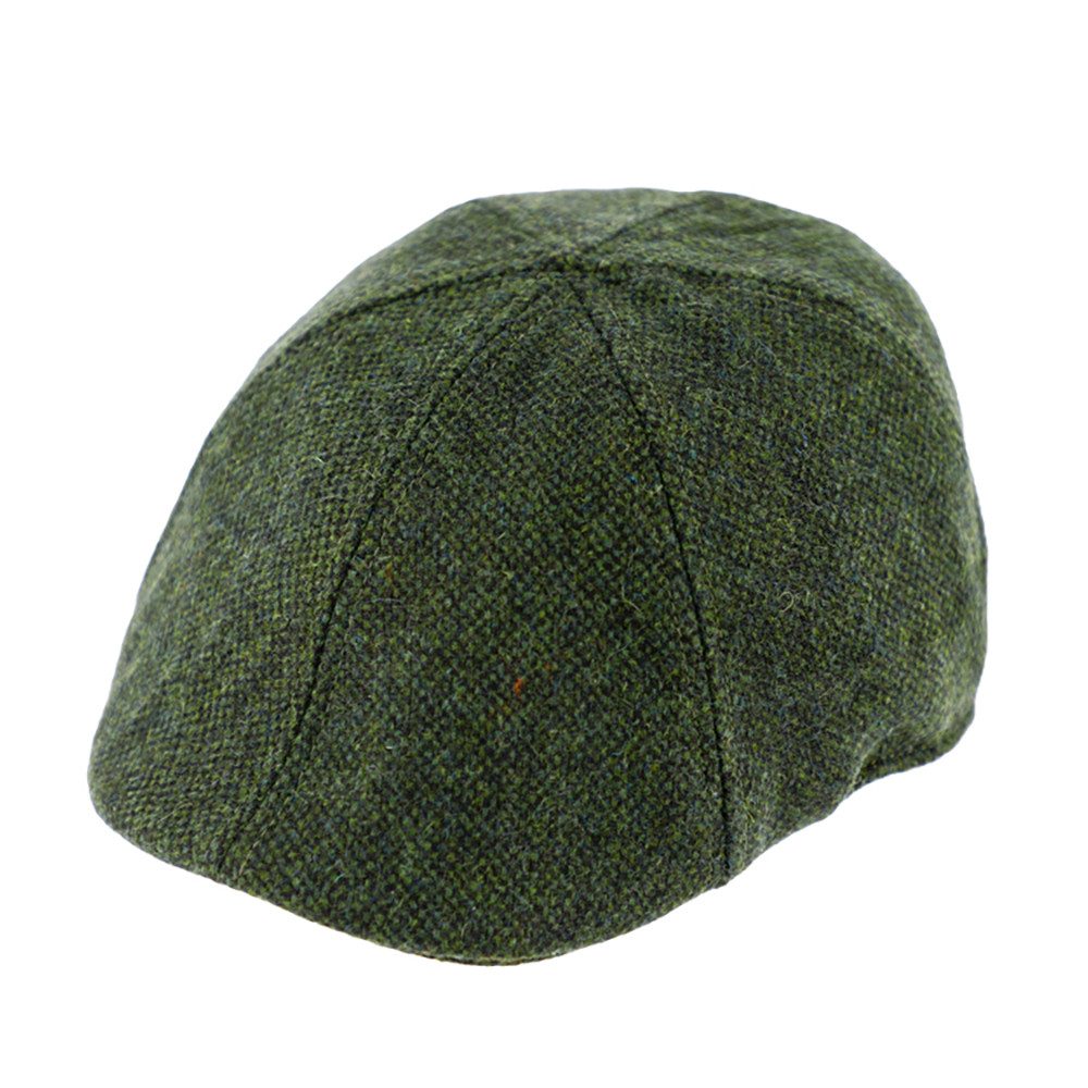 Fiebig 6-Panel Flatcap - Gatsby - Donegal-Muster - Oliv