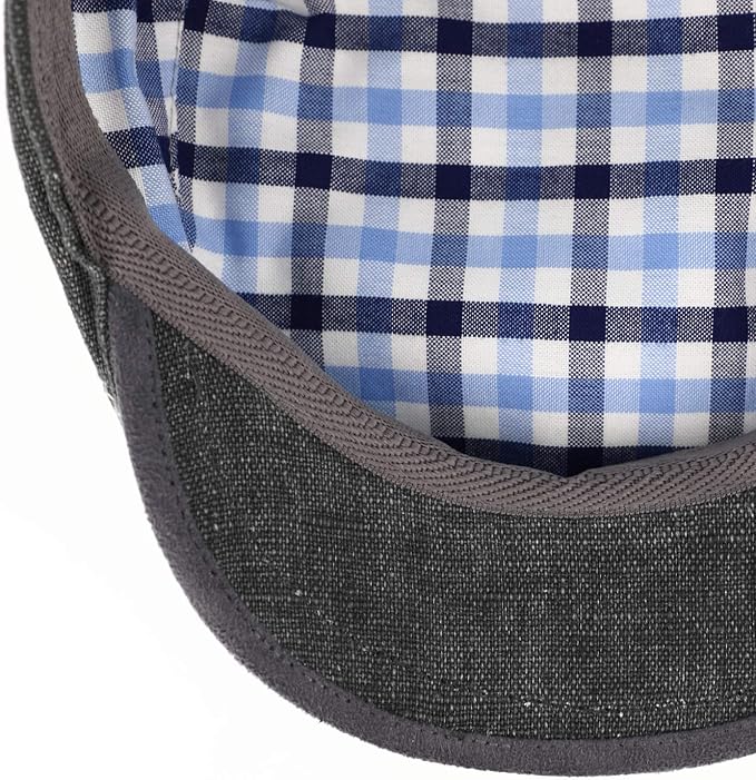 Fiebig Flatcap Brighton Leinen - Anthrazit