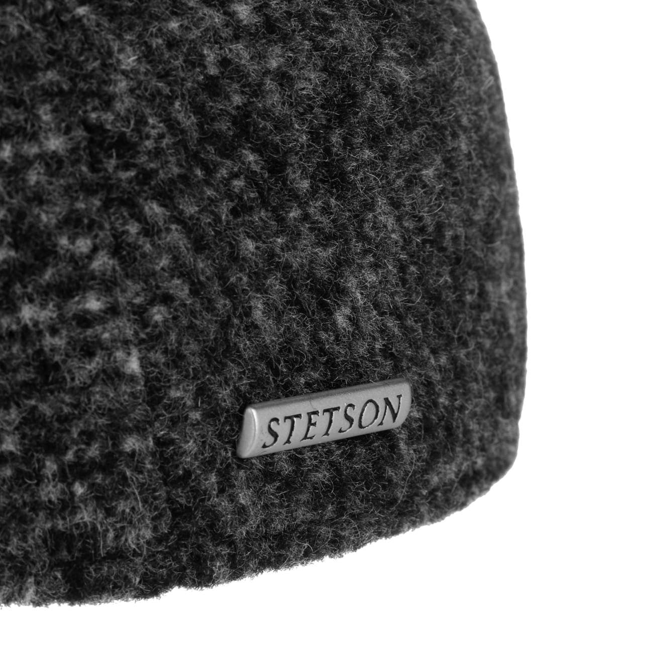 Stetson Madison Jersey Eskridge - Flatcap mit Schurwolle - Grau - Schwarz