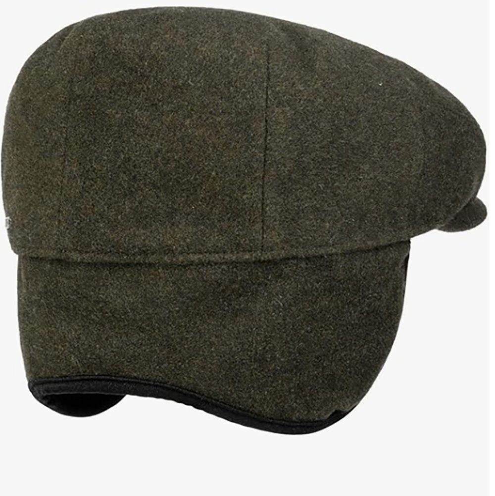 Stetson Kent Wool Driver Cap - mit Ohrenklappen - Cap aus Wolle / Kaschmir - 41 - Oliv