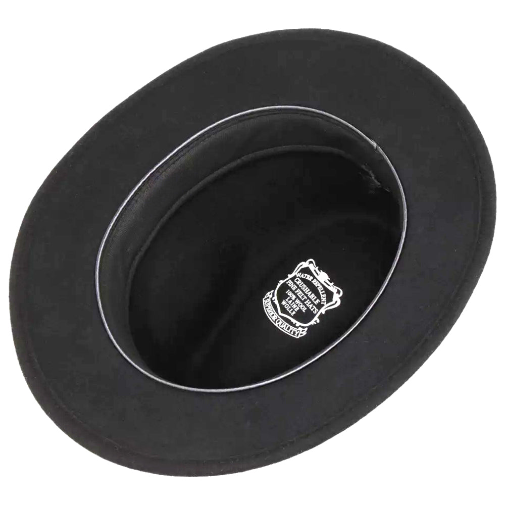 Fiebig Casual Traveller Wollfilzhut - Knautschbar - Wasserabweisend - Made in Italy - Anthrazit