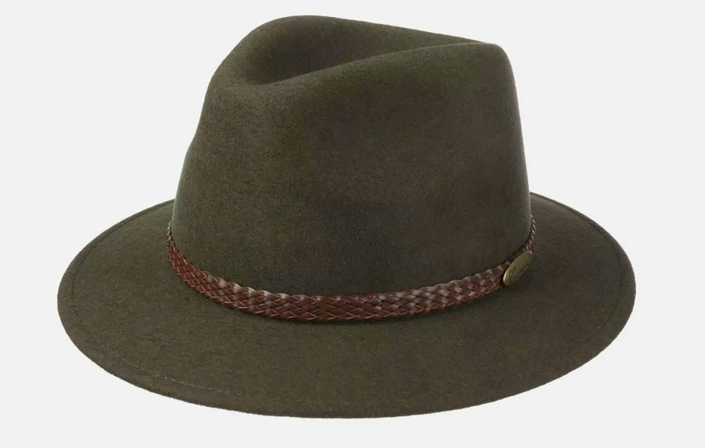 Fiebig Casual Traveller Wollfilzhut - Knautschbar - Wasserabweisend - Made in Italy - Oliv