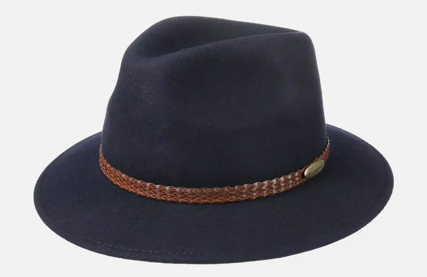 Fiebig Casual Traveller Wollfilzhut - Knautschbar - Wasserabweisend - Made in Italy - Marineblau