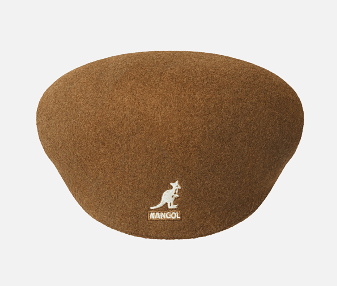 Kangol 504 Wolle Flatcap Schiebermütze - Rustic Caramel - Hellbraun