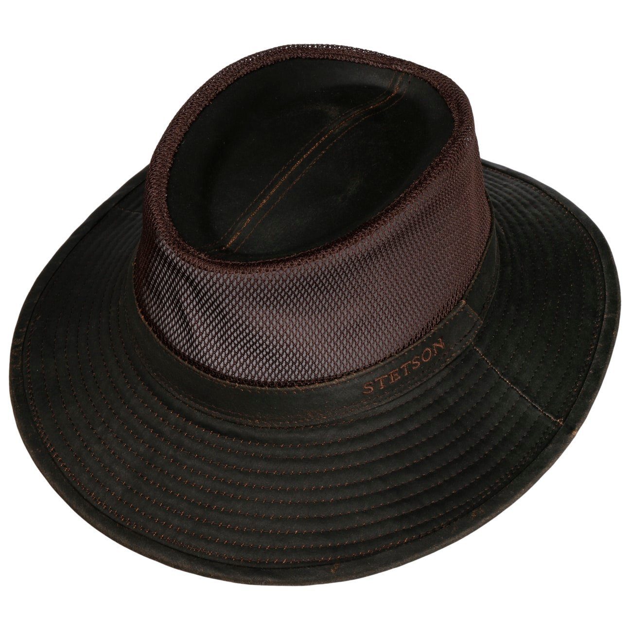 Stetson Vented Crown Stoffhut - Netz-Krone - Old Cotton - Braun