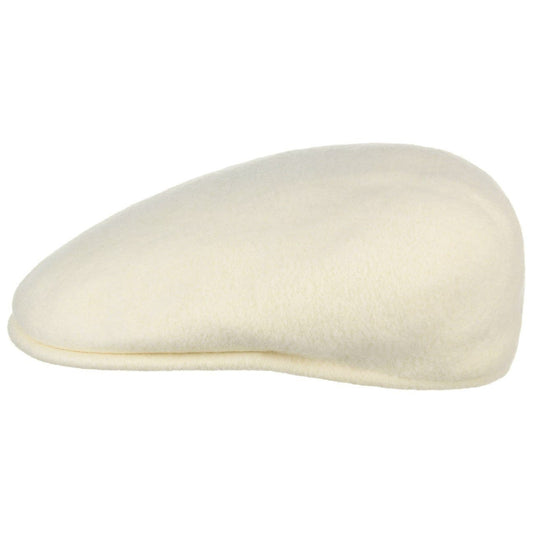 Kangol 504 Wolle Flatcap Schiebermütze - White - Weiß