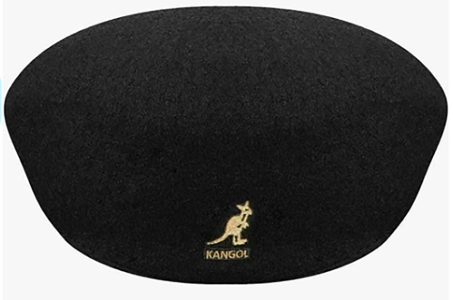 Kangol 504 Wolle Flatcap Schiebermütze - Black Gold - Schwarz Gold