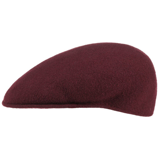 Kangol 504 Wolle Flatcap Schiebermütze - Vino - Weinrot