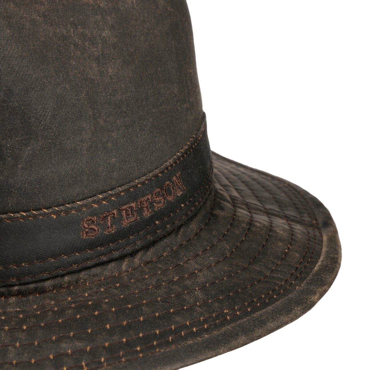 Stetson Berico Vintage Hut - Old Cotton - mit Ohrenklappen - Braun