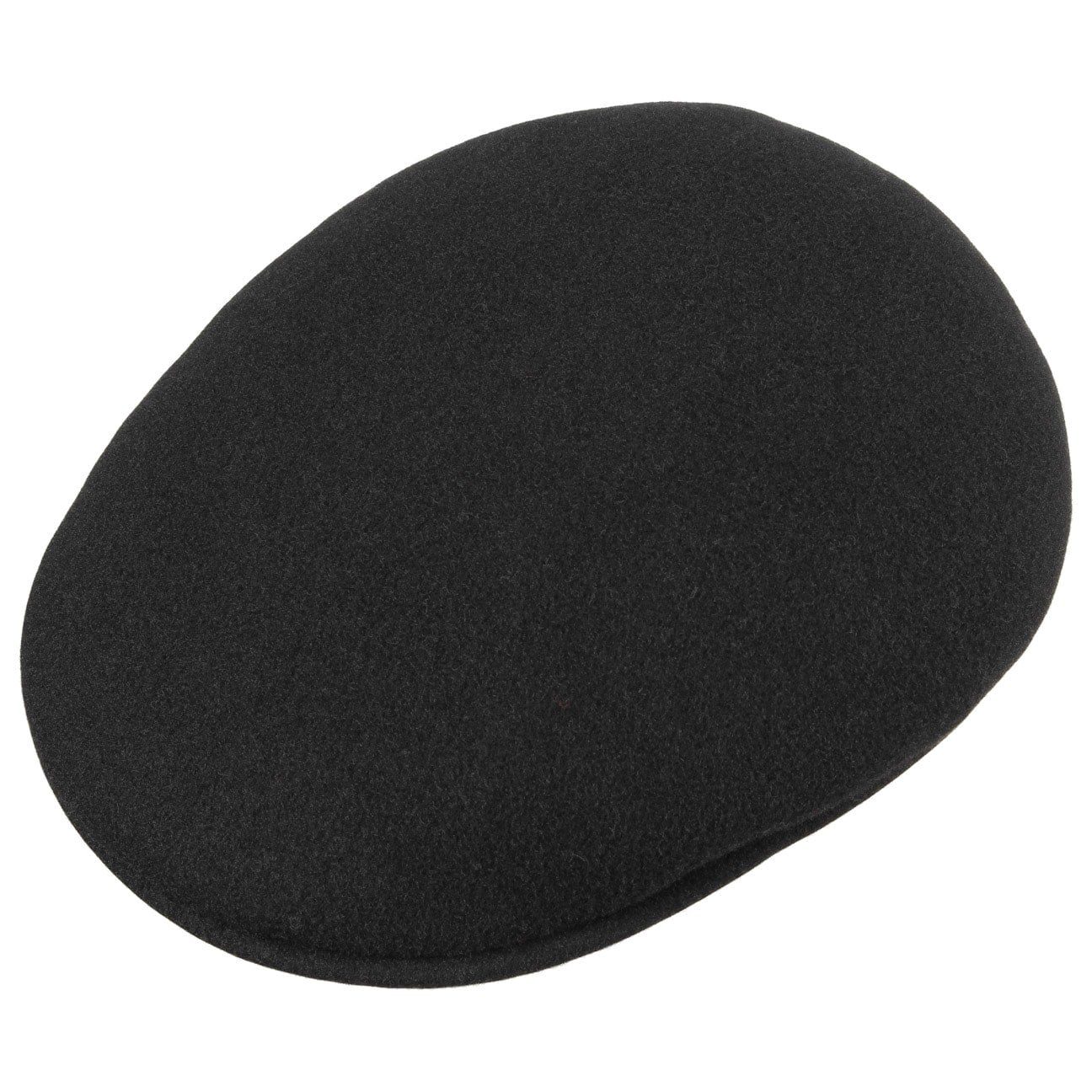 Kangol 504 Wolle Flatcap Schiebermütze - Black - Schwarz