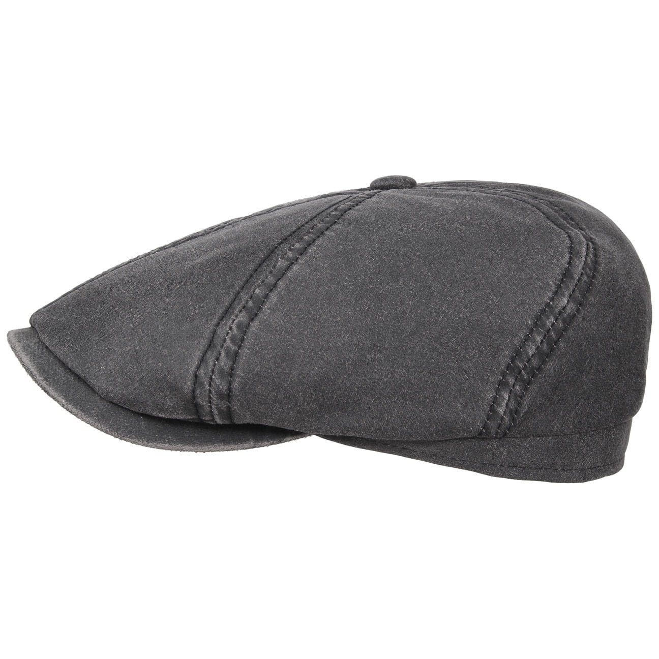 Stetson Brooklin Old Cotton Vintage - Schirmmütze - 6-teilig - UV-Schutz 80 - Schwarz