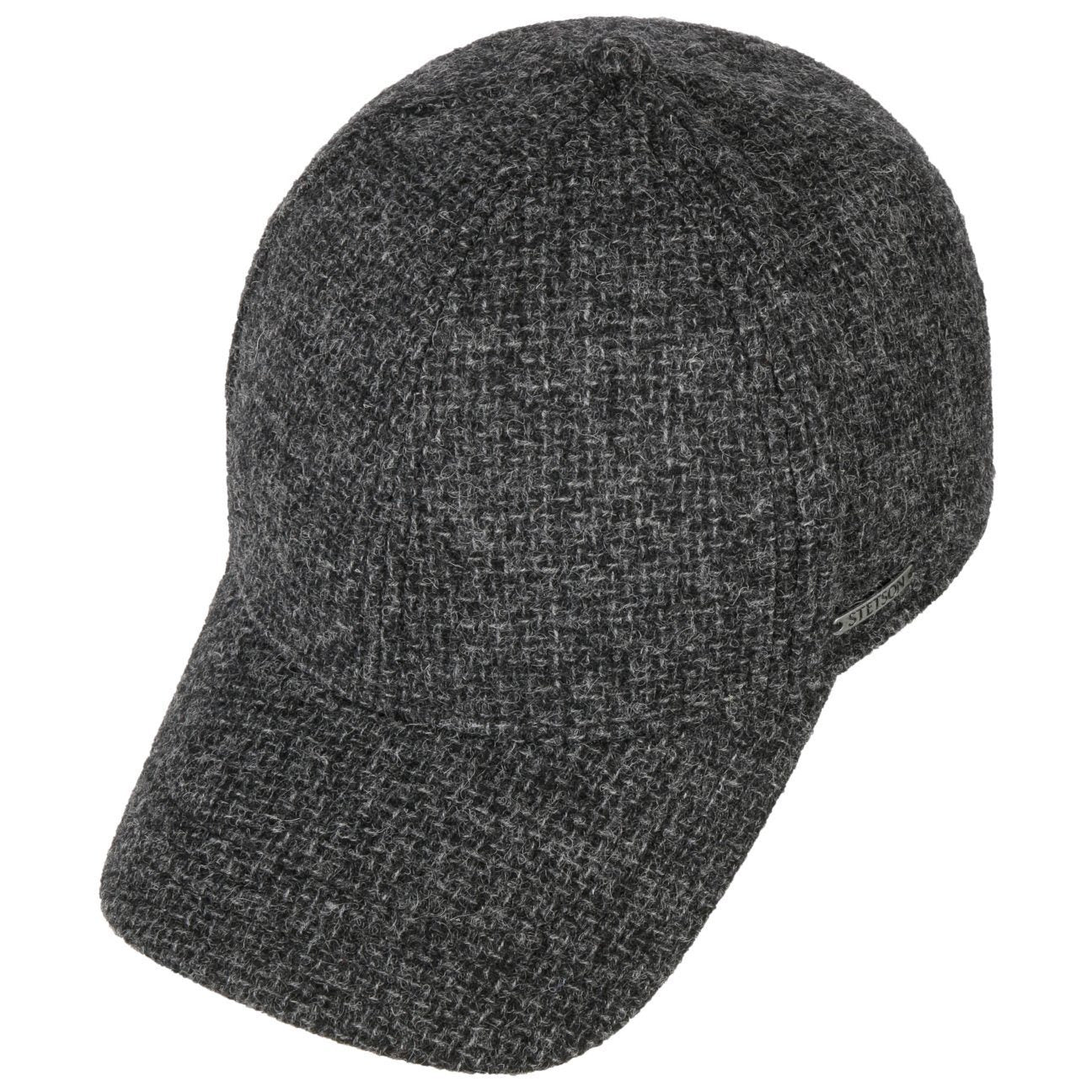 Stetson Wolle Classic Basecap - mit Ohrenklappen - Anthrazit