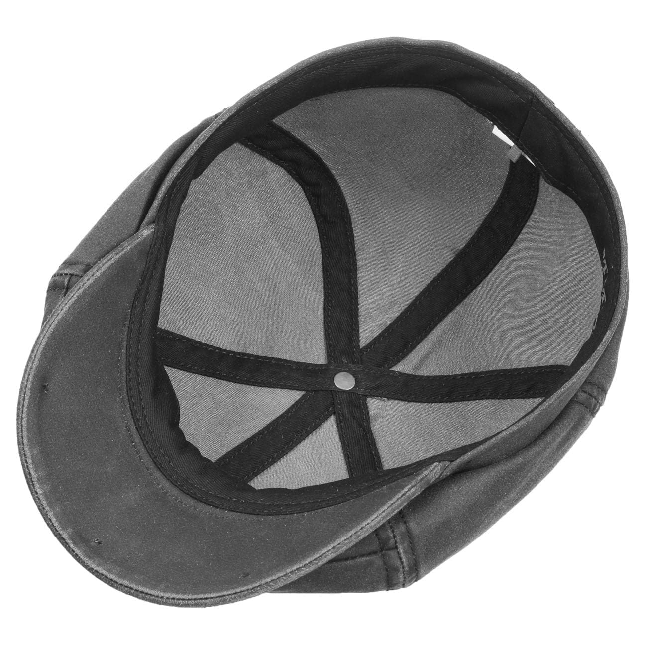Stetson Brooklin Old Cotton Vintage - Schirmmütze - 6-teilig - UV-Schutz 80 - Schwarz