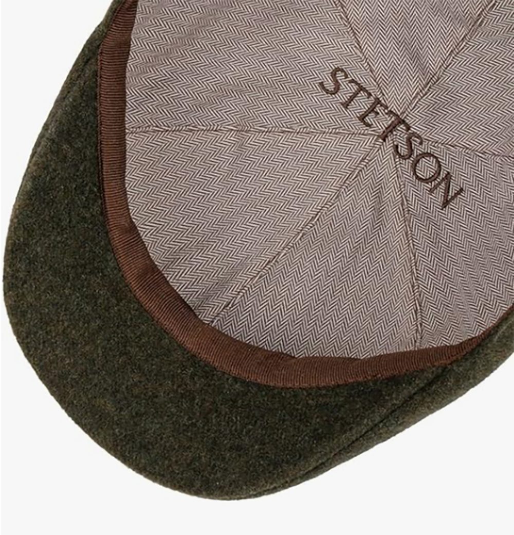 Stetson Texas Wool Cashmere - Duck Cap mit Kaschmir - Oliv