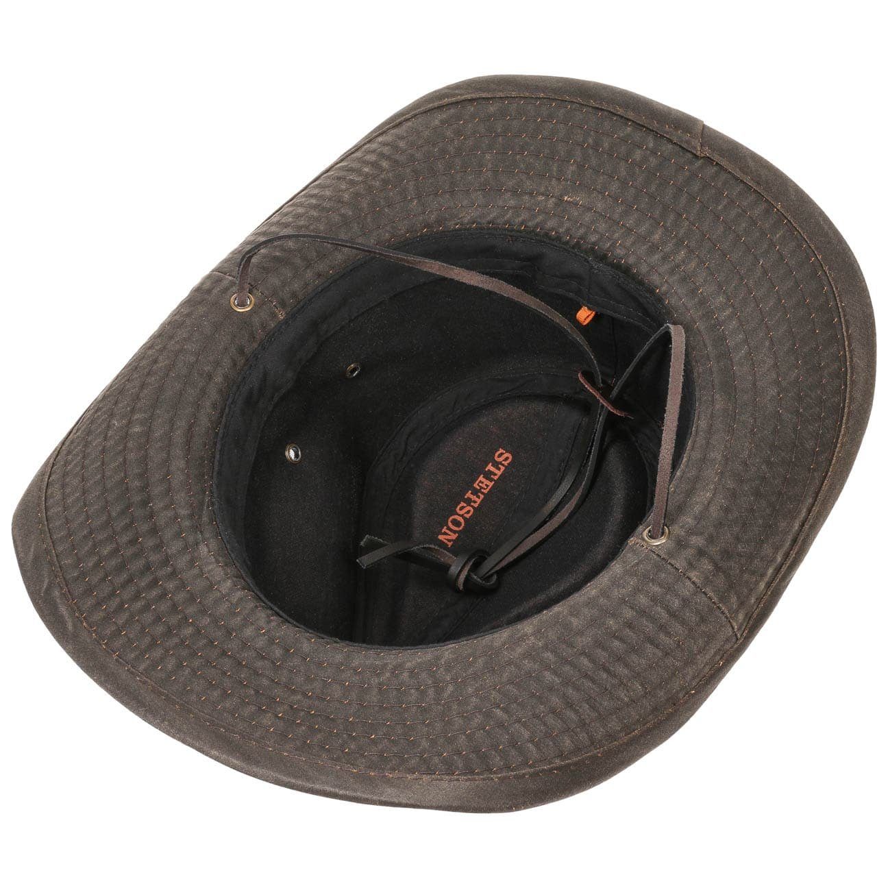 Stetson Diaz Vintage Hut - Old Cotton - mit Kinnband - Braun
