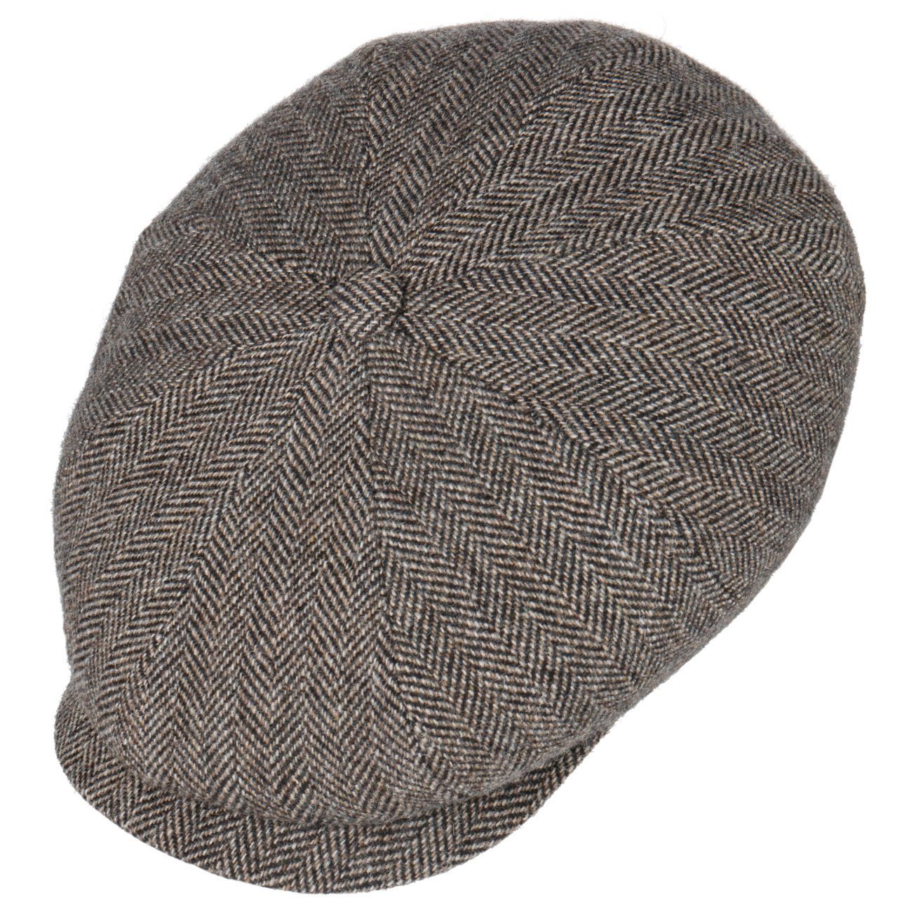Stetson Hatteras Woolrich Earflaps - Fischgrat - Schirmmütze aus 100% Wolle - mit Ohrenklappen - 333 - Dunkelbraun