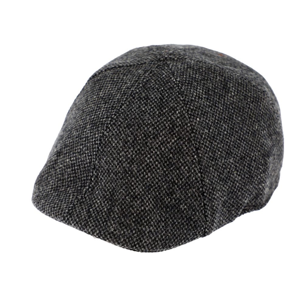 Fiebig 6-Panel Flatcap - Gatsby - Donegal-Muster - Anthrazit