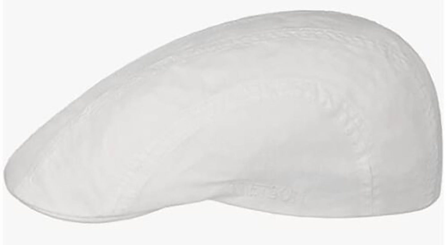 Stetson Madison Organic Ivy Cap - Nachhaltig - Flatcap aus 100% organischer Baumwolle - Weiß