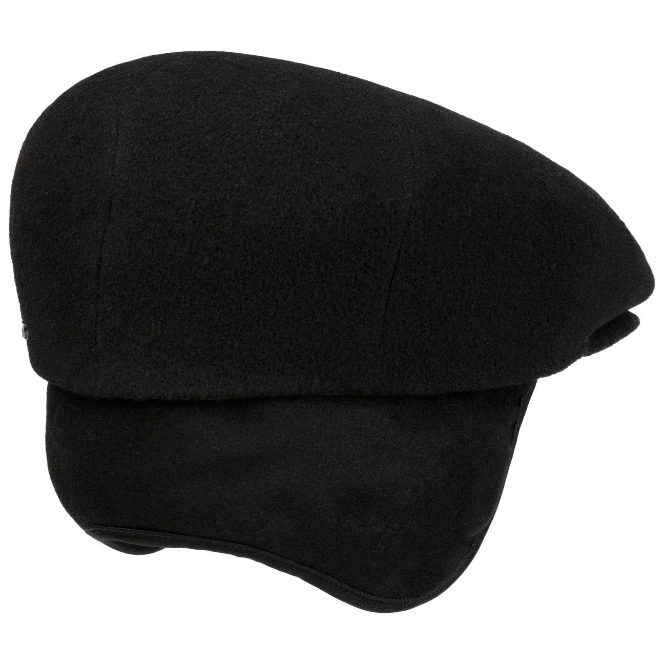 Stetson Kent Wool Driver Cap - mit Ohrenklappen - Cap aus Wolle / Kaschmir - 1 - Schwarz