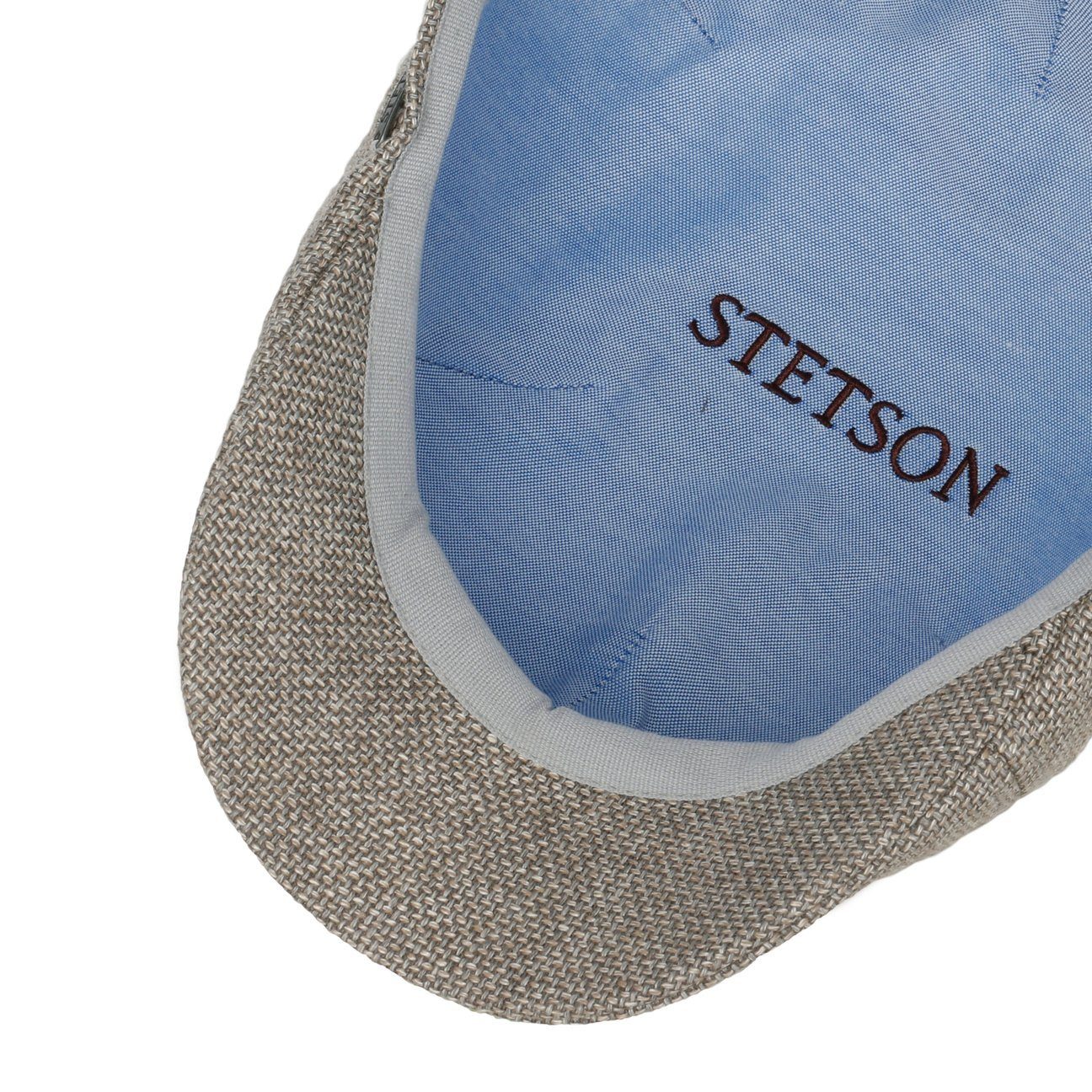 Stetson Texas Taleco Leinen-Mix Duck Cap - 36 - Grau-Beige