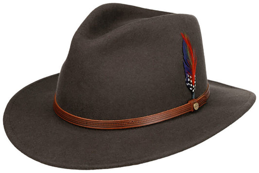 Stetson Oriska Woolfelt Traveller - Wollfilzhut - Knautschbar / Wasserfest - Anthrazit