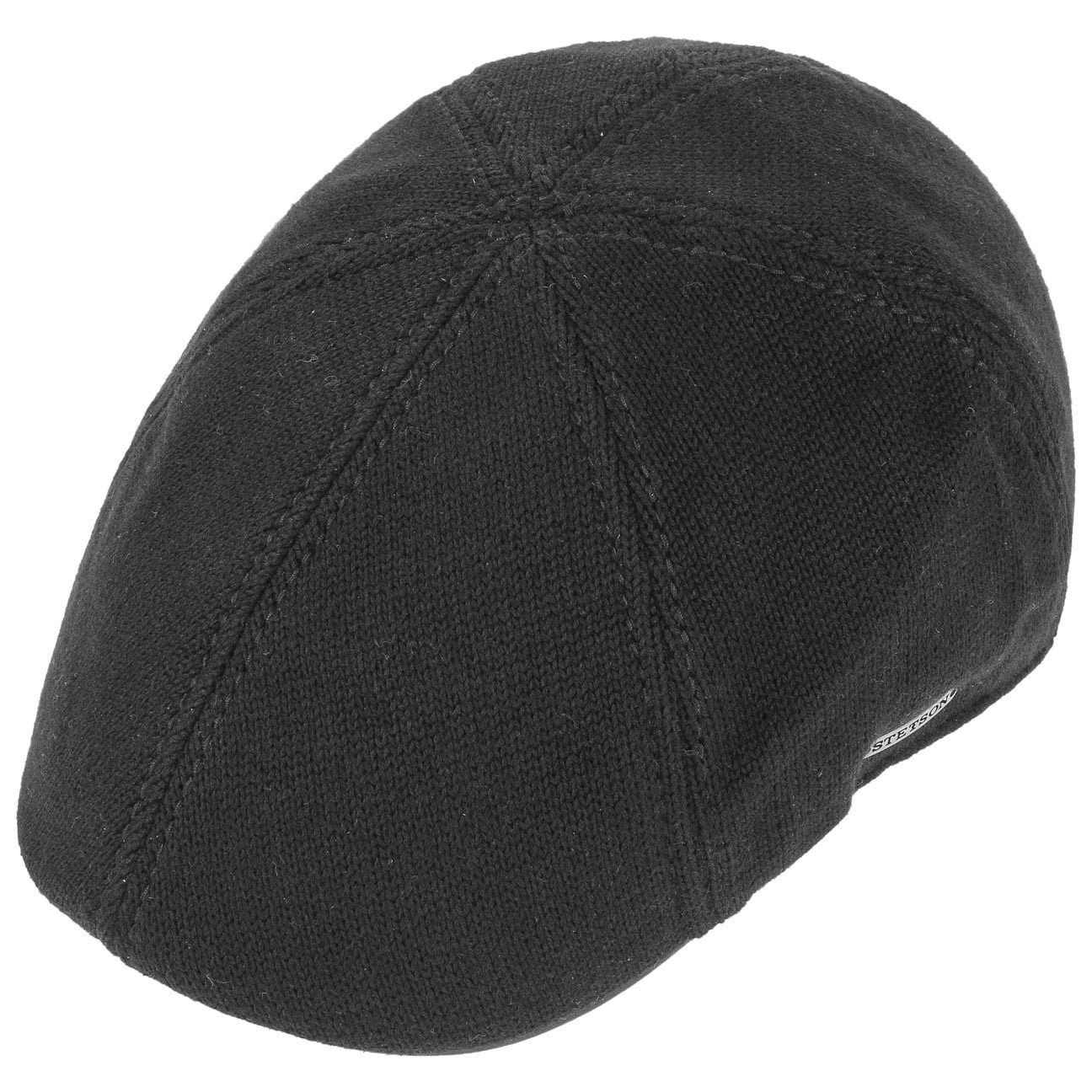 Stetson Muskegon Strick Flatcap - aus 100% Baumwolle - 1 - Schwarz