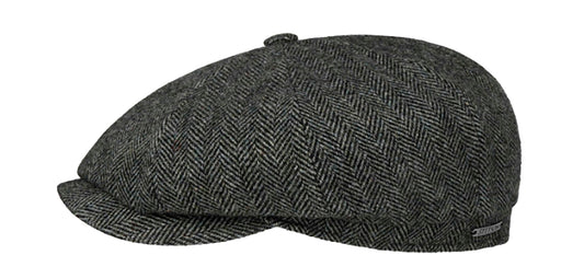 Stetson Hatteras Woolrich - Fischgrat - Schirmmütze aus 100% Wolle - 341 - Hellgrün
