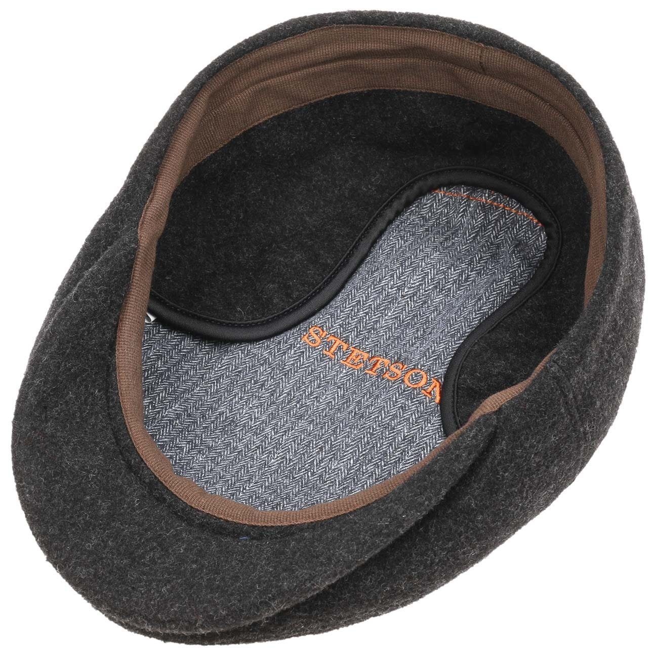 Stetson Kent Wool Driver Cap - mit Ohrenklappen - Cap aus Wolle / Kaschmir - 32 - Grau