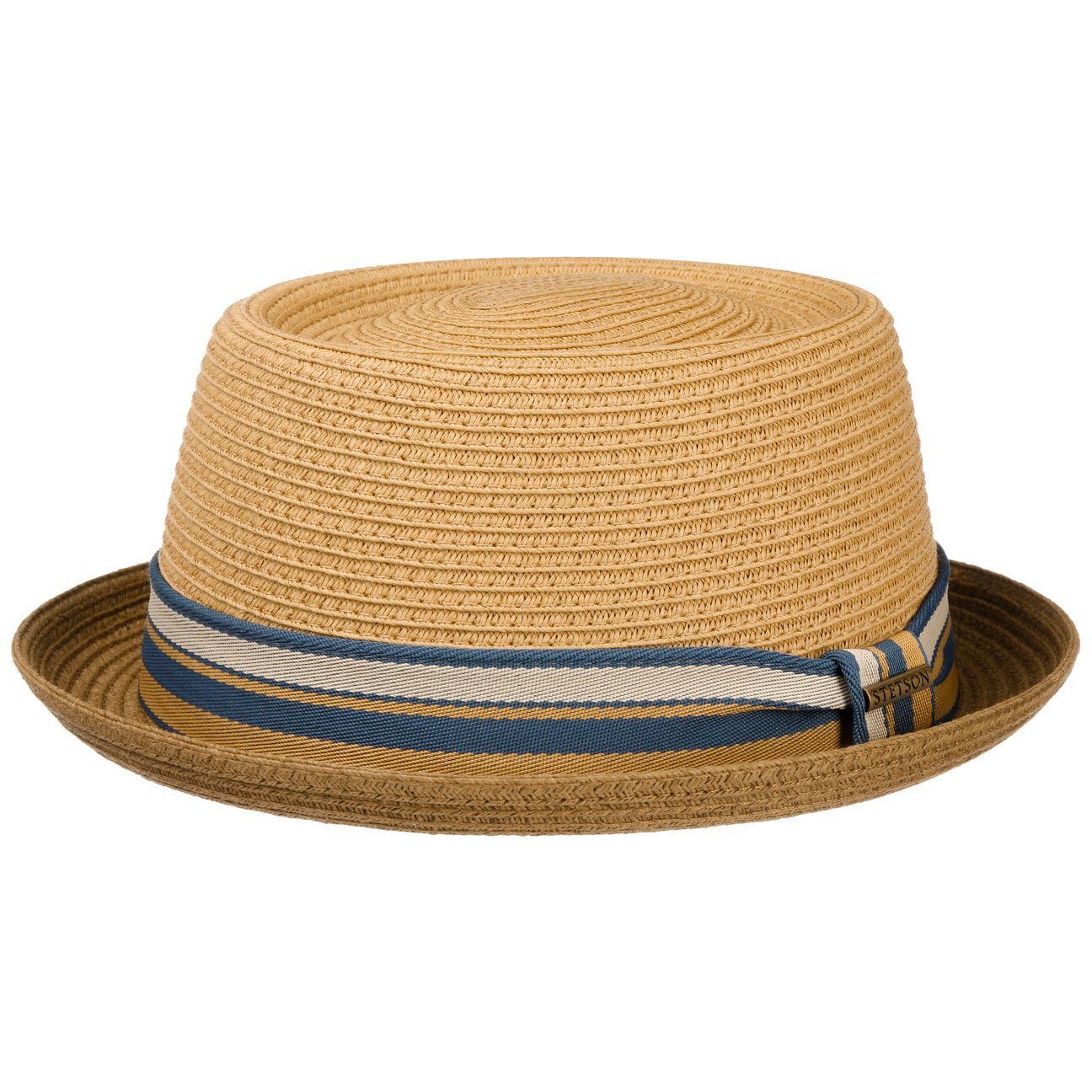 Stetson Licano Pork Pie - Toyo Strohut - Aus 100% Viskose- Mit UV-Schutz 40 - Braun