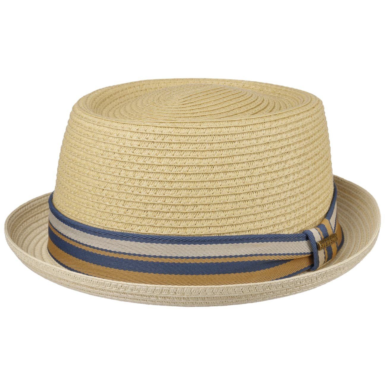 Stetson Licano Pork Pie - Toyo Strohut - Aus 100% Viskose- Mit UV-Schutz 40 - Natur