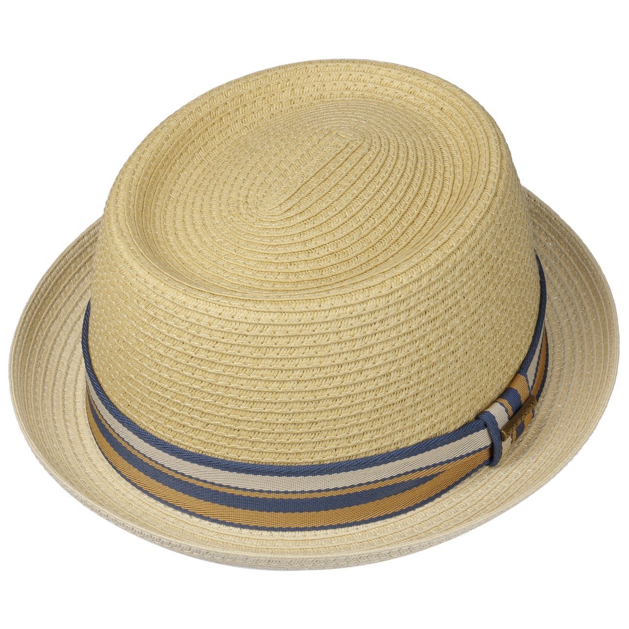 Stetson Licano Pork Pie - Toyo Strohut - Aus 100% Viskose- Mit UV-Schutz 40 - Natur