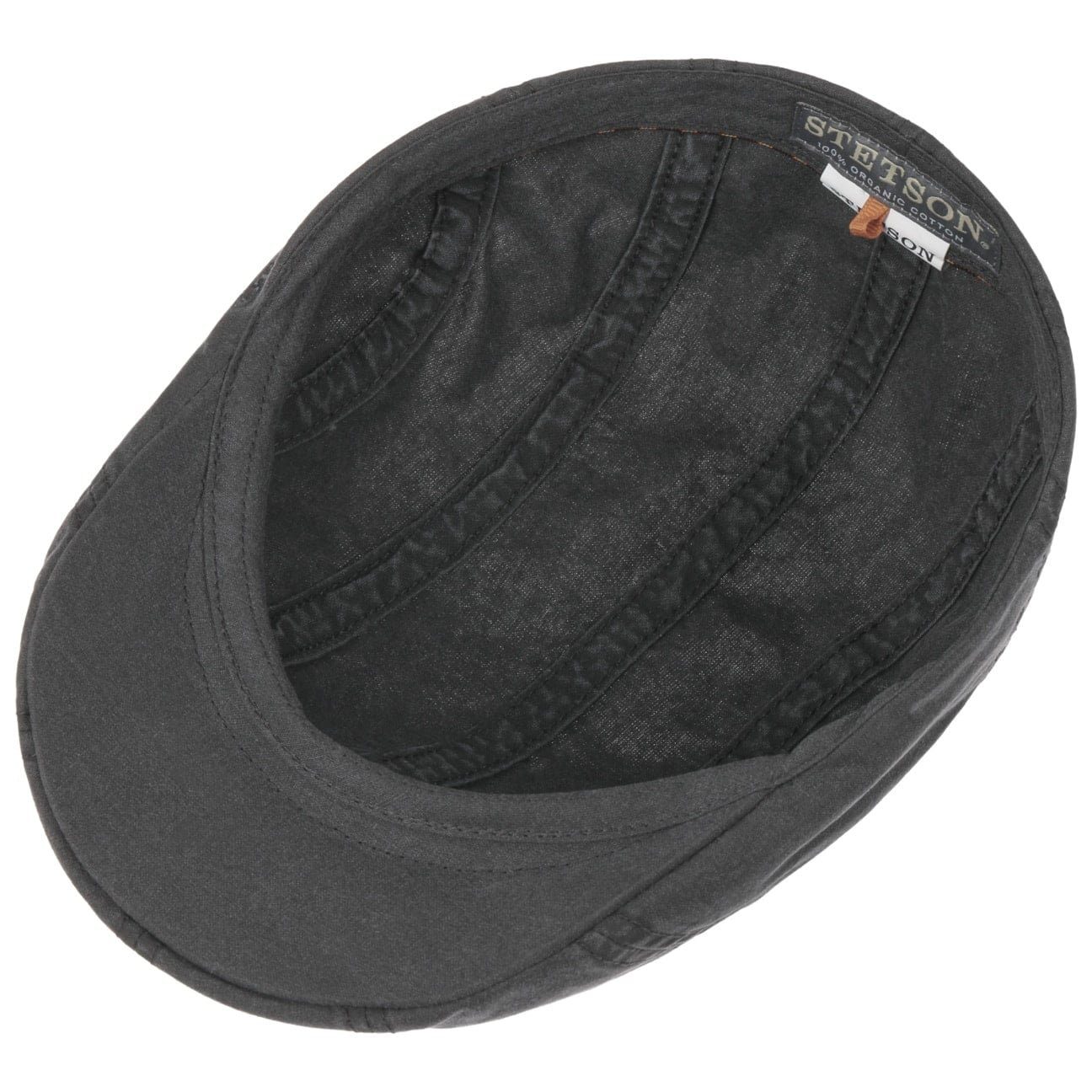 Stetson Madison Organic Ivy Cap - Nachhaltig - Flatcap aus 100% organischer Baumwolle - Schwarz