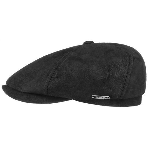 Stetson Brooklin Leder - McCook - Schirmmütze aus Leder - 6-teilig - Pigskin - Schwarz