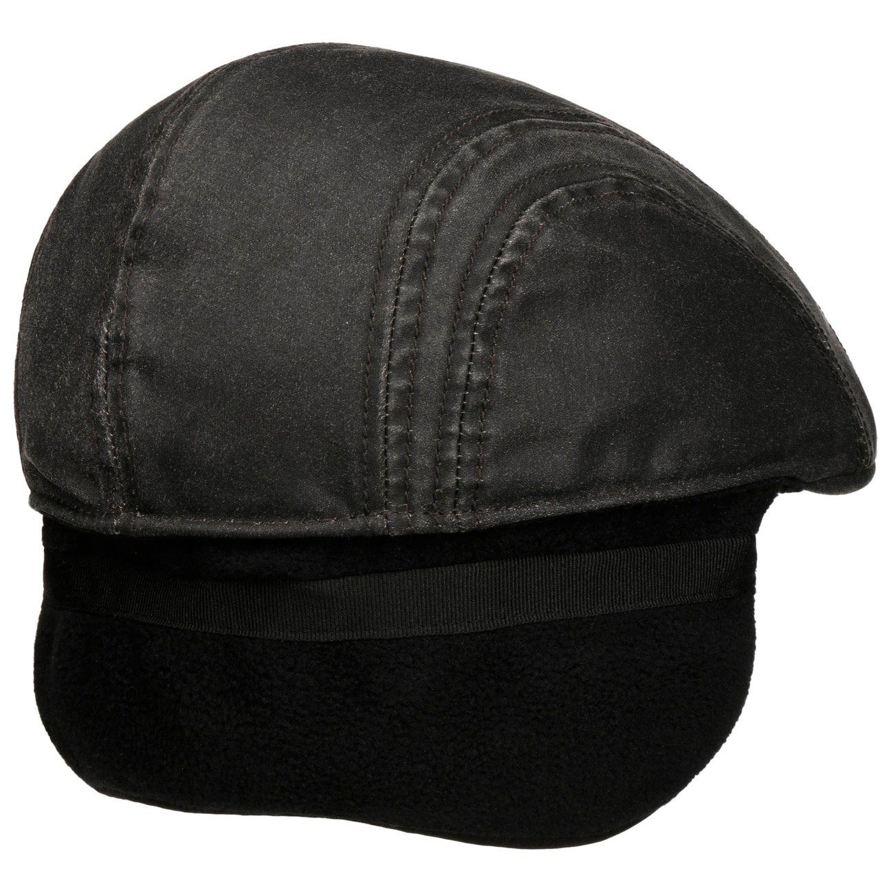 Stetson Madison Vintage EF - Schirmmütze - mit Ohrenklappen - Old Cotton - Baumwolle - Schwarz