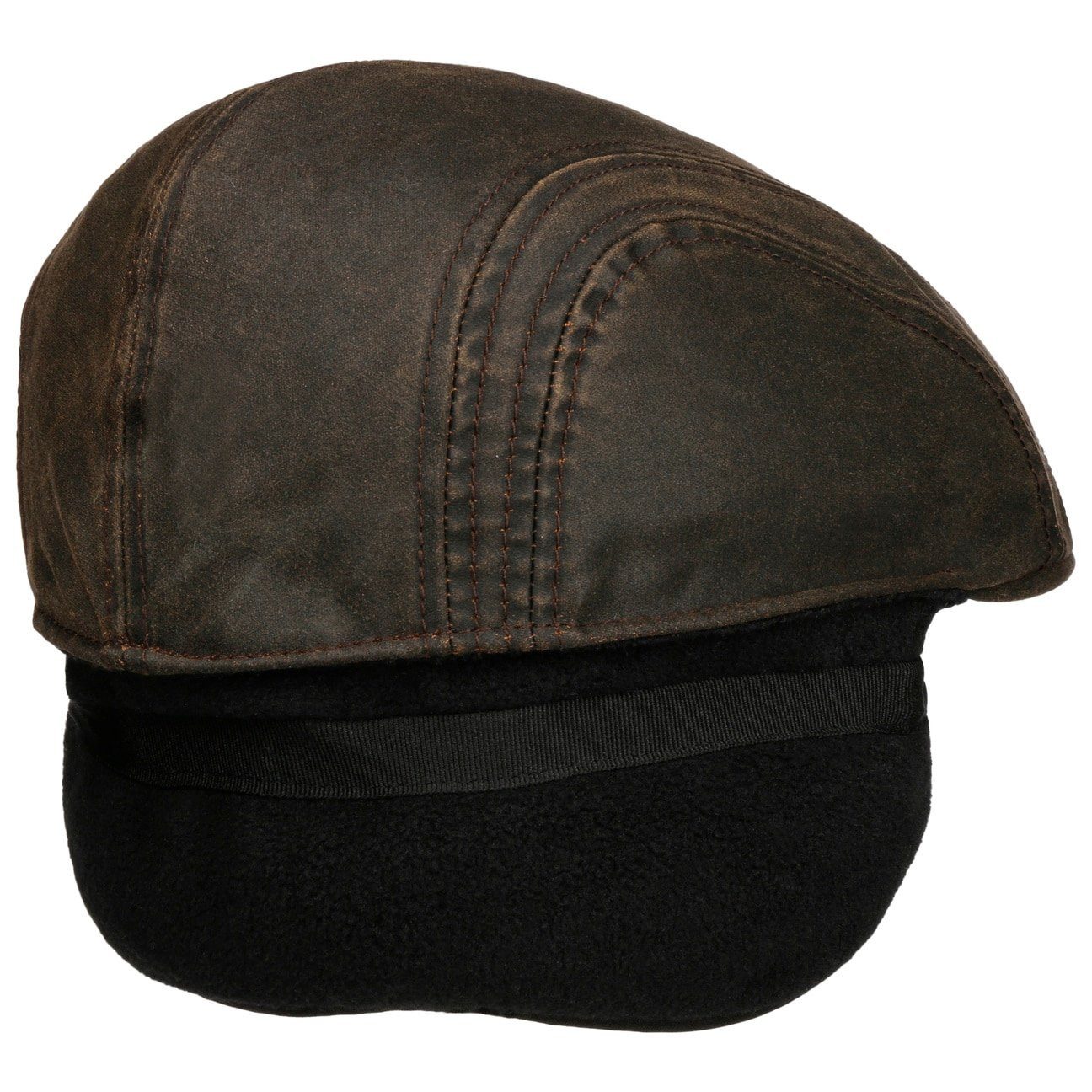 Stetson Madison Vintage EF - Schirmmütze - mit Ohrenklappen - Old Cotton - Baumwolle - Braun
