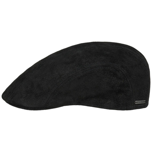 Stetson Madison Leder - Flatcap aus Leder - Pigskin - Schwarz