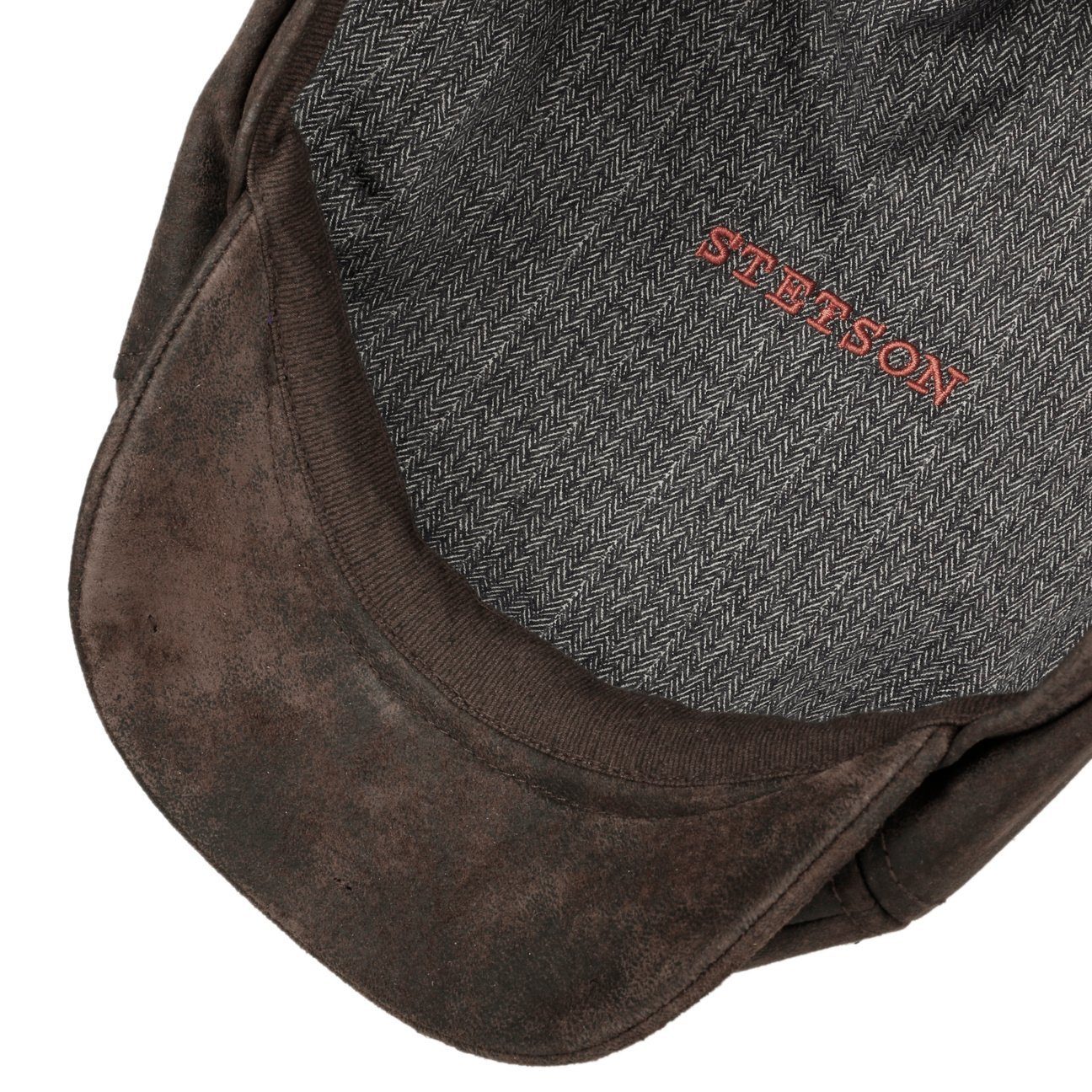 Stetson Brooklin Leder - McCook - Schirmmütze aus Leder - 6-teilig - Pigskin - Braun