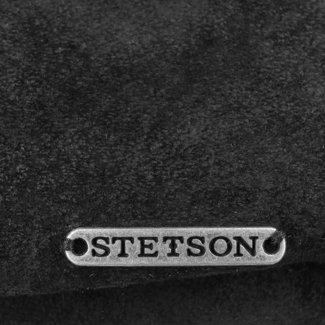Stetson Brooklin Leder - McCook - Schirmmütze aus Leder - 6-teilig - Pigskin - Schwarz