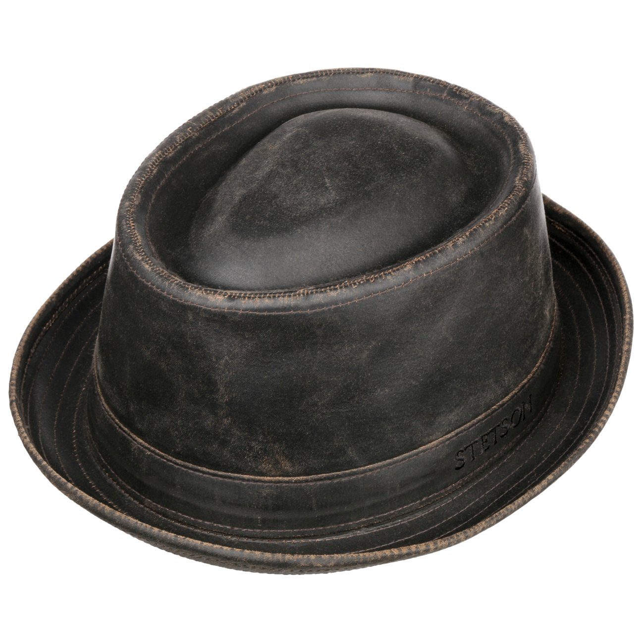 Stetson Odenton Vintage Pork Pie - Old Cotton - Futter aus Baumwolle - Braun