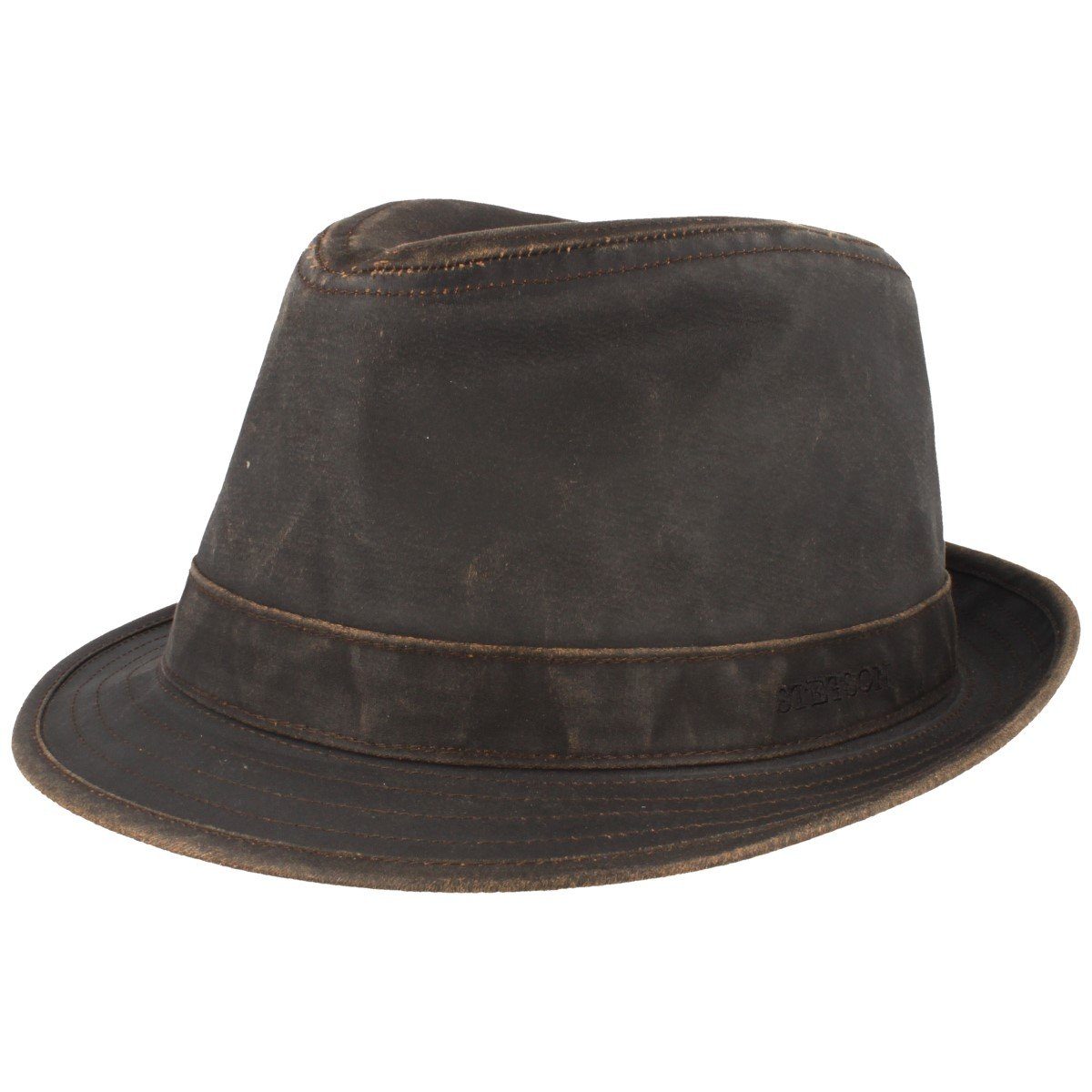 Stetson Odessa Vintage Trilby - Old Cotton - Futter aus Baumwolle - Braun