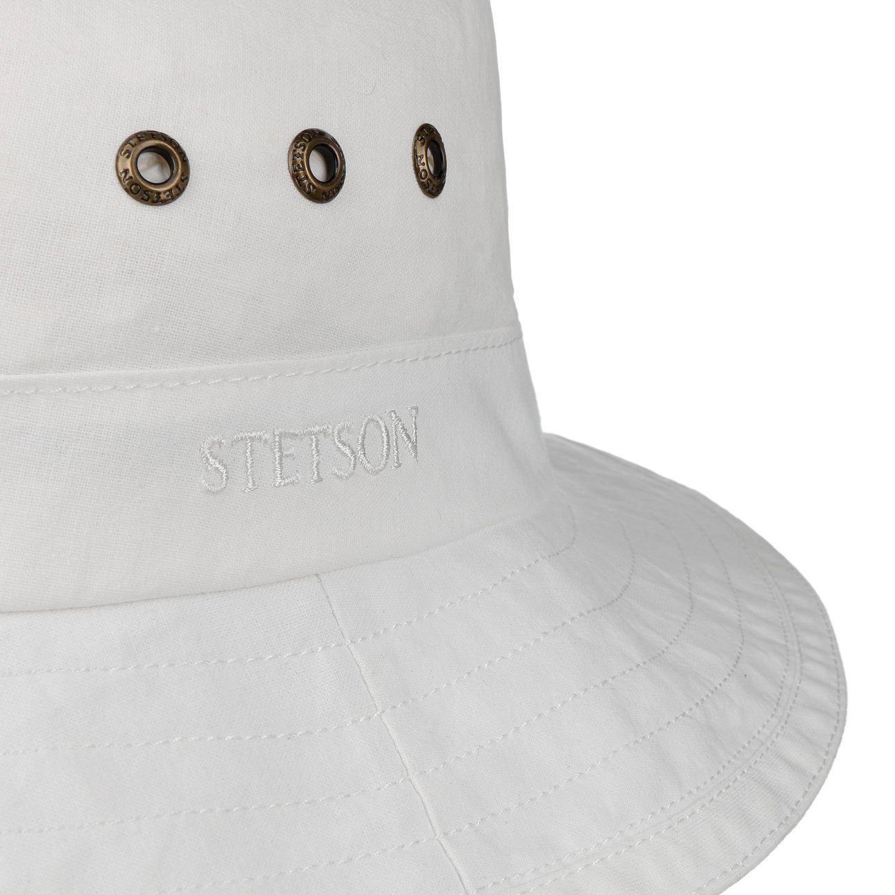 Stetson Reston Organic Bucket - Nachhaltig - Anglerhut aus 100% organischer Baumwolle - Weiss