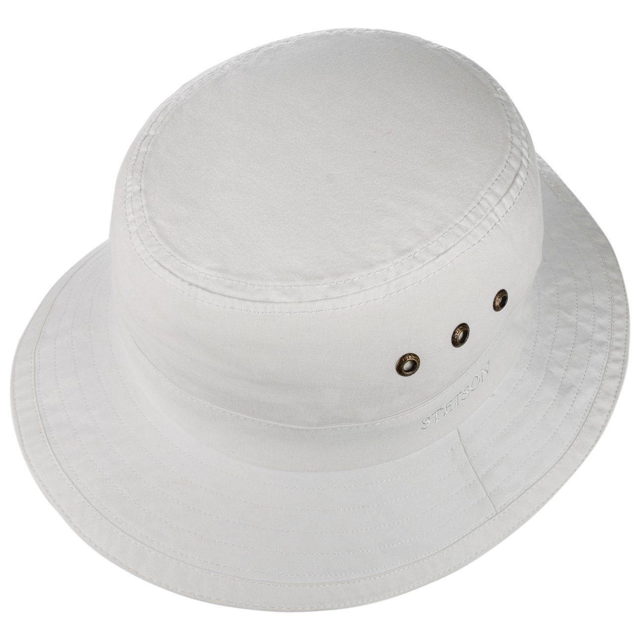 Stetson Reston Organic Bucket - Nachhaltig - Anglerhut aus 100% organischer Baumwolle - Weiss