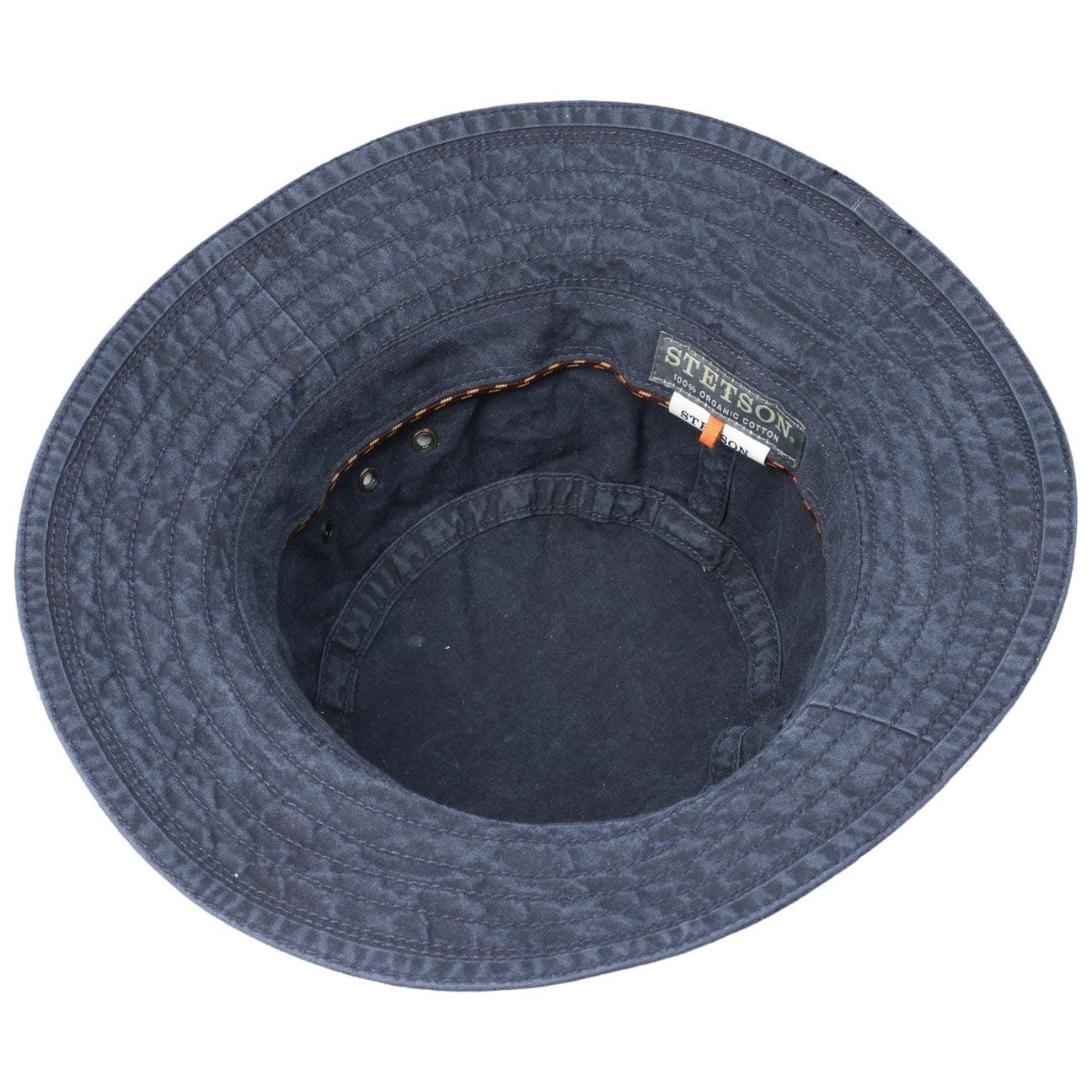 Stetson Reston Organic Bucket - Nachhaltig - Anglerhut aus 100% organischer Baumwolle - Blau