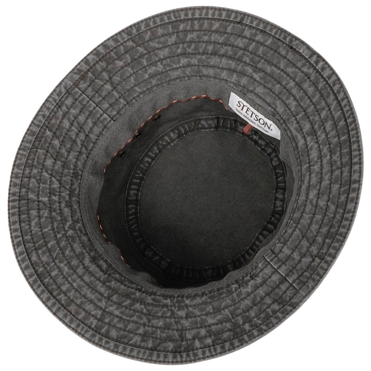 Stetson Reston Organic Bucket - Nachhaltig - Anglerhut aus 100% organischer Baumwolle - Schwarz