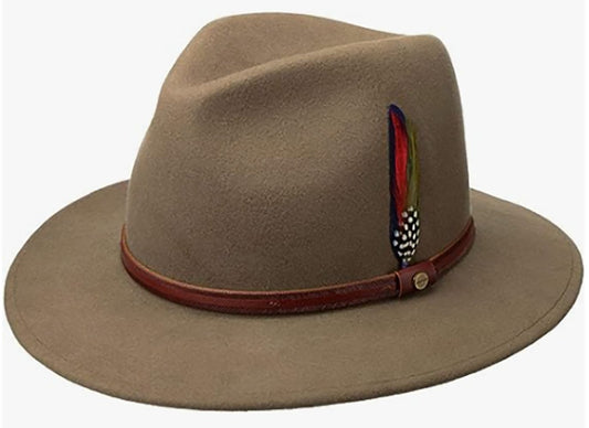 Stetson Rantoul Woolfelt Traveller - Wollfilzhut - Knautschbar / Wasserfest - Oliv