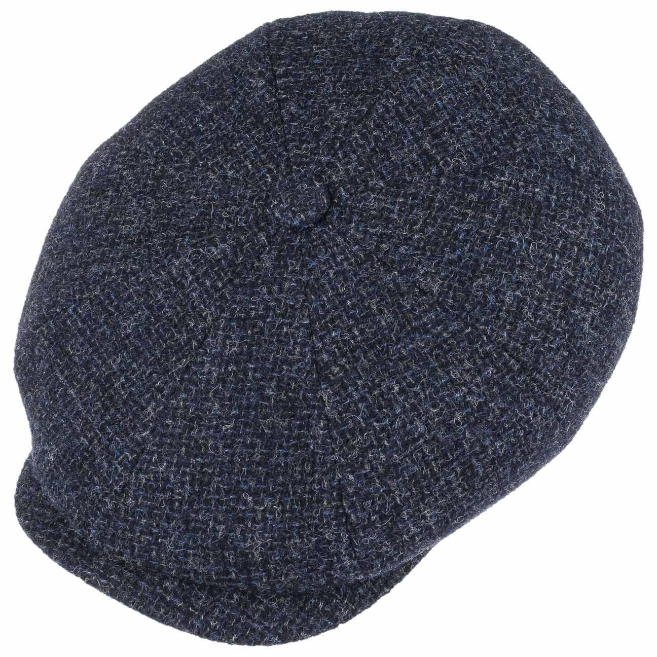 Stetson Hatteras Shetland - Schirmmütze aus 100% Shetland-Wolle - Blau