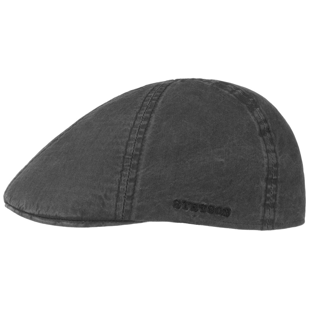 Stetson Texas Organic Duck Cap - Nachhaltig - Cap aus 100% organischer Baumwolle - Schwarz