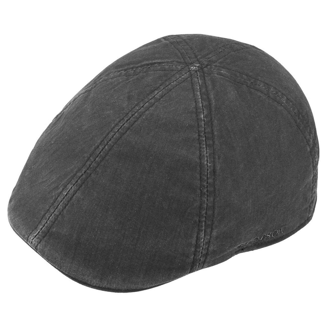 Stetson Texas Organic Duck Cap - Nachhaltig - Cap aus 100% organischer Baumwolle - Schwarz
